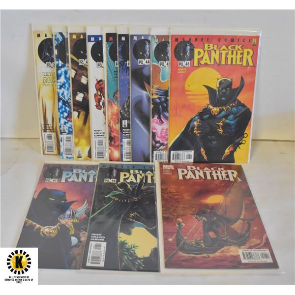 MARVEL BLACK PANTHER #38-49 COMIC LOT, 1998