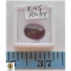 Image 1 : 8.45 CT OVAL SHAPED RUBY COLOR ENHANCED