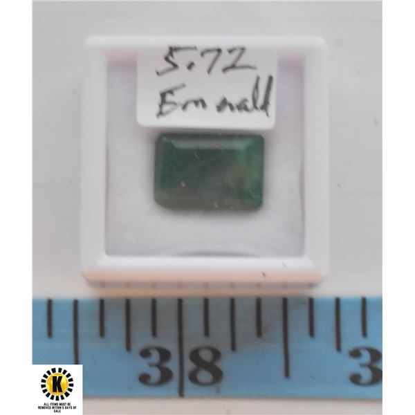 5.72 CT EMERALD CUT SHAPED EMERALD COLOR