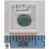 Image 1 : 6.12 CT OVAL SHAPED EMERALD COLOR ENHANCED