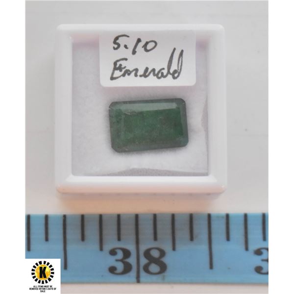 5.10 CT EMERALD CUT SHAPED EMERALD COLOR