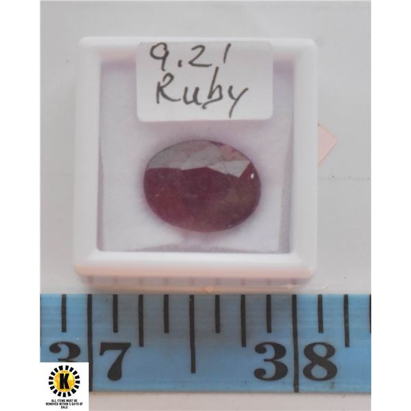 9.21 CT OVAL SHAPED RUBY COLOR ENHANCED