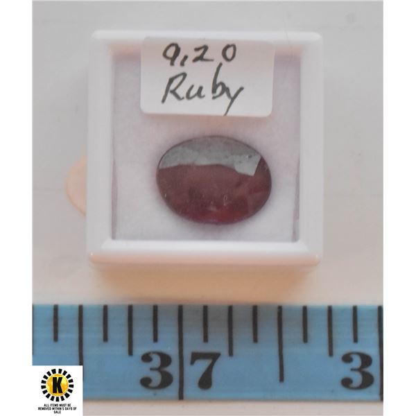 9.20 CT OVAL SHAPED RUBY COLOR ENHANCED