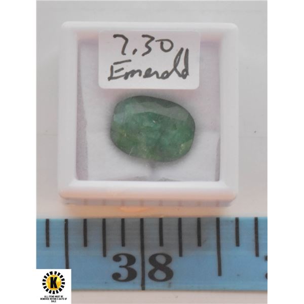 7.30 CT OVAL SHAPED EMERALD COLOR ENHANCED