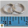 Image 1 : 1 PAIR STAMPED 925 12 MM EARRINGS WITH CLEAR