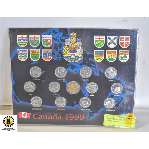 1999 CANADA COIN SET IN DISPLAY PACK-ESTATE