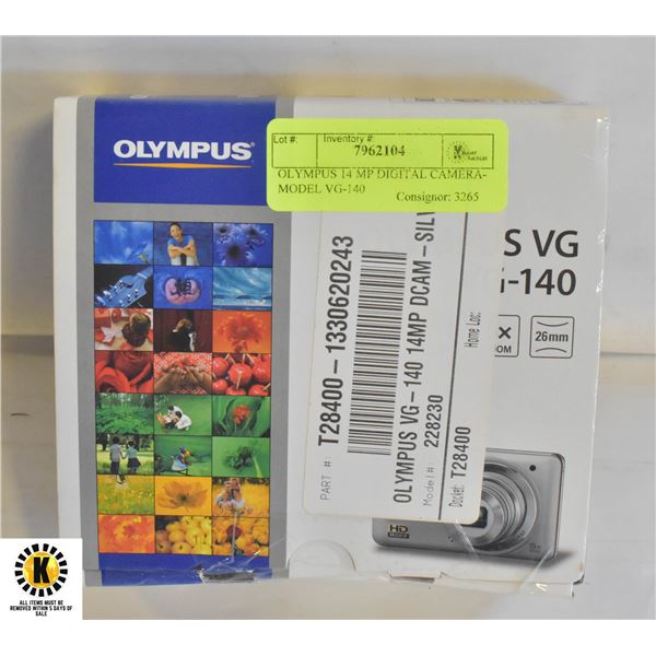 OLYMPUS 14 MP DIGITAL CAMERA- MODEL VG-140