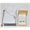 Image 1 : STERLING .925 STONE NECKLACE, 2 STERLING