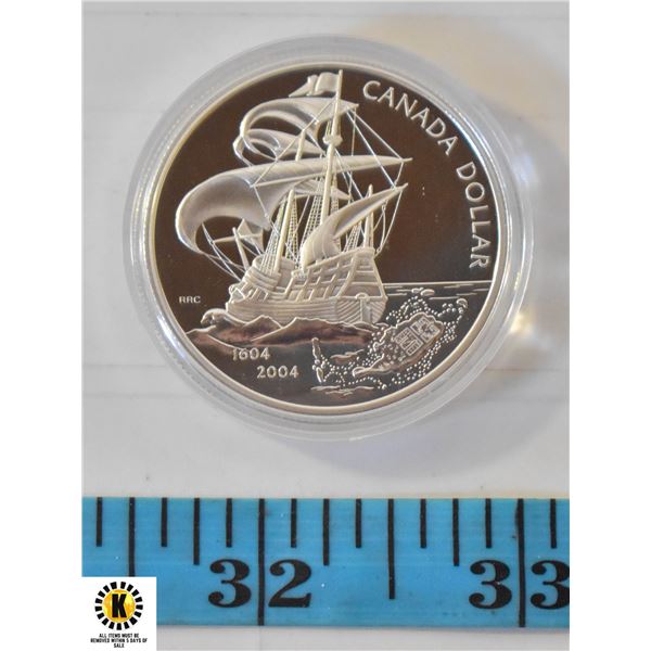 2004 CANADA SILVER PROOF DOLLAR IN CASE