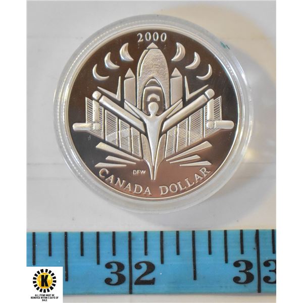 2000 CANADA SILVER PROOF DOLLAR IN CASE