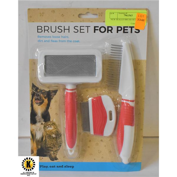 NEW SEALED BRUSH SET FOR PETS