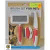 NEW SEALED BRUSH SET FOR PETS