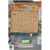 Image 1 : TUB OF SEWING MATERIALS WITH WICKER