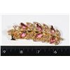 NEW PINK RHINESTONE LEAF FRENCH CLIP