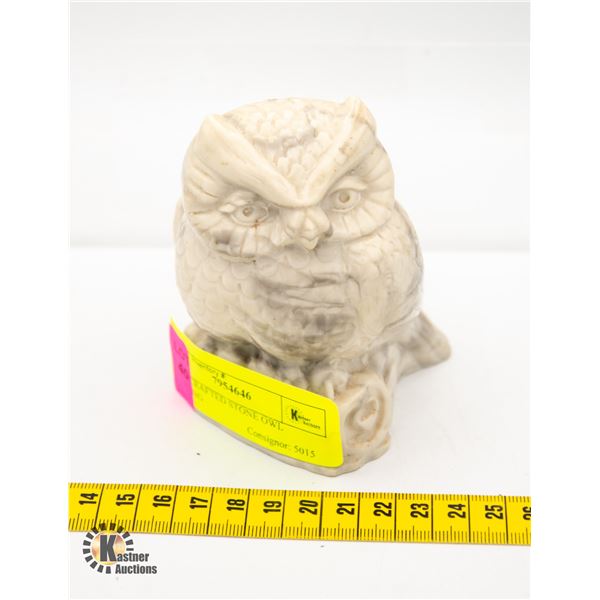 HANDCRAFTED STONE OWL CARVING
