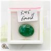 Image 1 : 5.45 CT OVAL SHAPED EMERALD COLOR ENHANCED