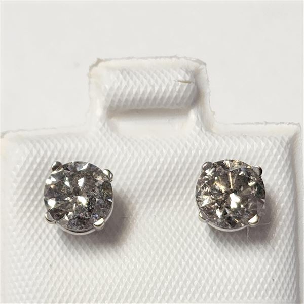 BZ1341-12 14K NATURAL SALT&PEPPER DIAMOND EARRINGS
