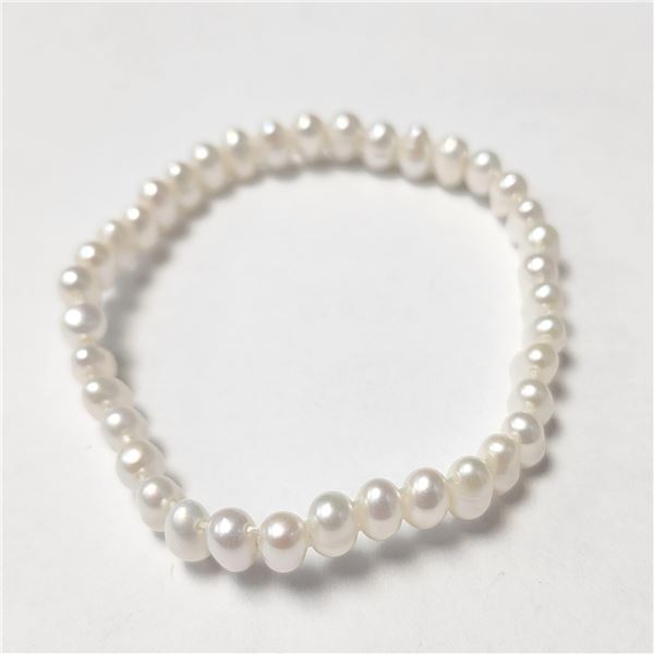 BZ1341-20 FLEXIBLE FRESH WATER PEARL BRACELET