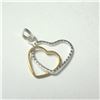 Image 1 : BZ1341-45 SILVER DOUBLE HEART PENDANT