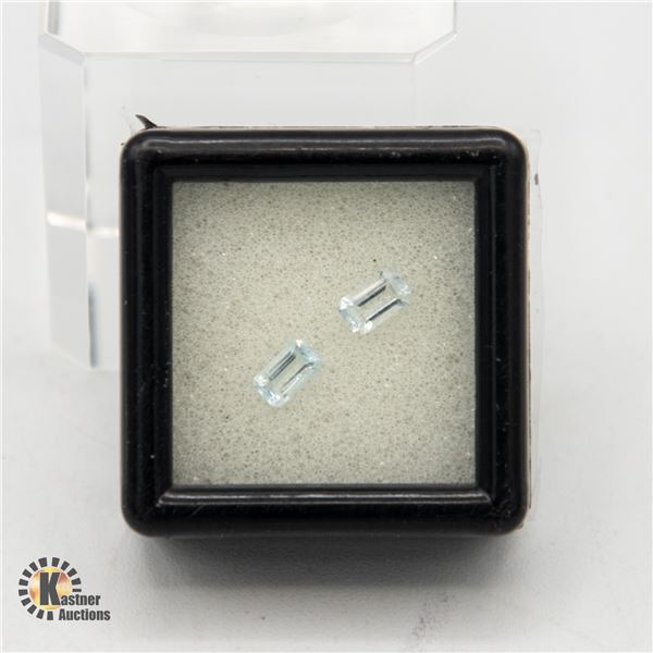 2 GENUINE NATURAL BLUE TOPAZ GEMSTONES