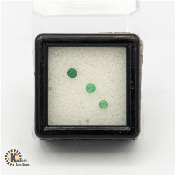 3 GENUINE NATURAL EMERALD GEMSTONES