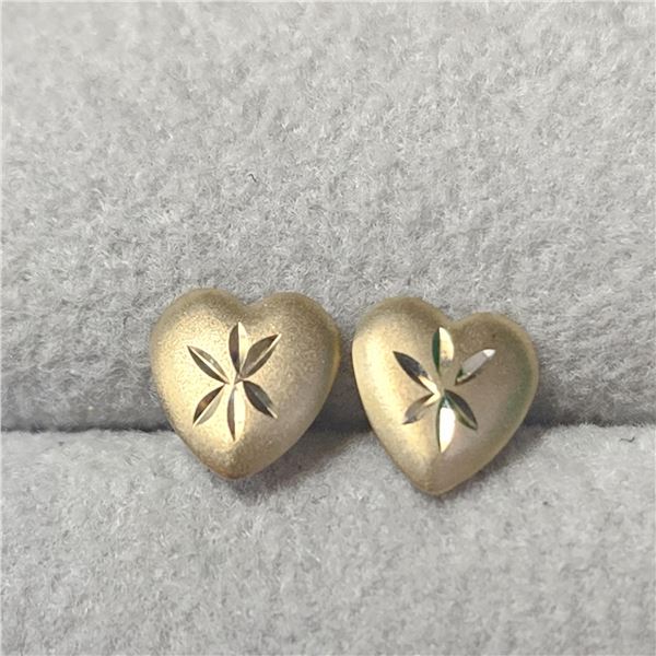 BZ1341-41 14K HEART EARRINGS