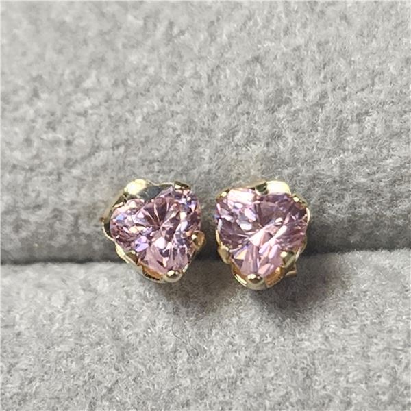 BZ1341-24 9K PINK CZ EARRINGS