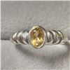 BZ1341-43 SILVER CITRINE RING SIZE 5.5