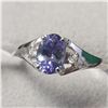 Image 1 : BZ1341-2 10K TANZANITE/DIAMOND RING