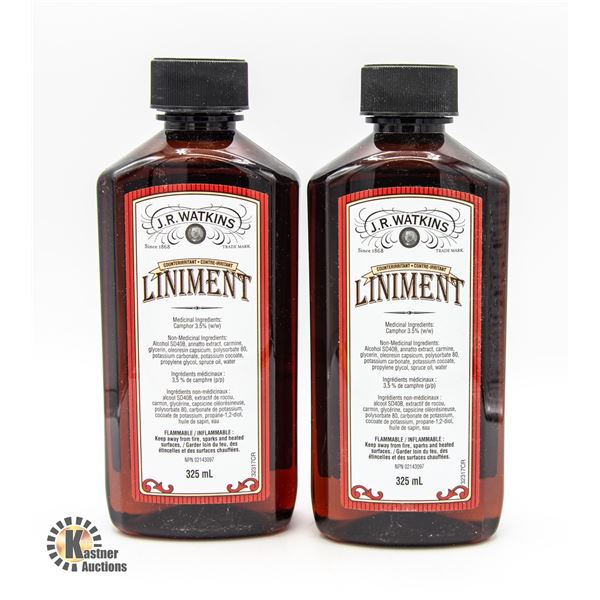 NEW 2 PACK OF JR WATKINS LINIMENT TOPICAL MEDICINE