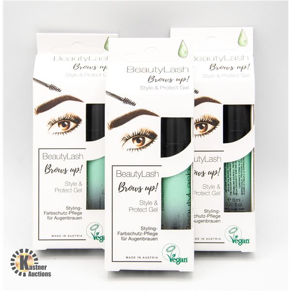 NEW 3 PACK OF BEAUTY LASH BROWS UP STYLE & PROTECT