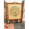 Image 1 : WOODEN FRAMED STANDING DECOR WITH PEACOCK