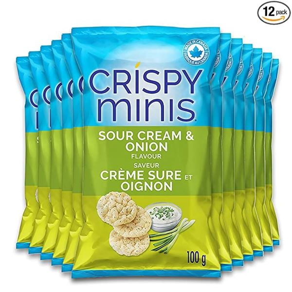 NEW CASE OF 12 SOUR CREAM & ONION CRISPY MINIS