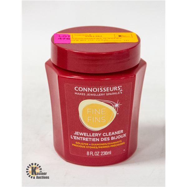 NEW CONNOISSEURS JEWELRY CLEANER 8FL OZ, GOLD