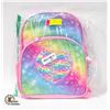 Image 1 : NEW PINK KIDS SCHOOL BACKPACK WITH RAINBOW HEART