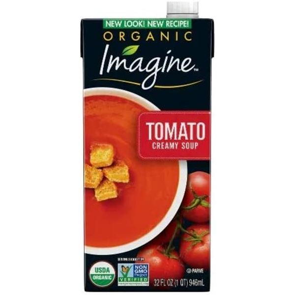 NEW CASE OF 12 IMAGINE ORGANIC CREAMY TOMATO SOUP