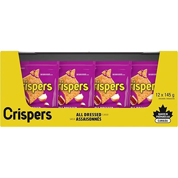 NEW CASE OF 12 CHISTIE ALL-DRESSED CRISPERS - 145G