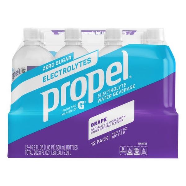 NEW CASE OF 12 PROPEL GRAPE FLAVOUR ELECTROLYTES