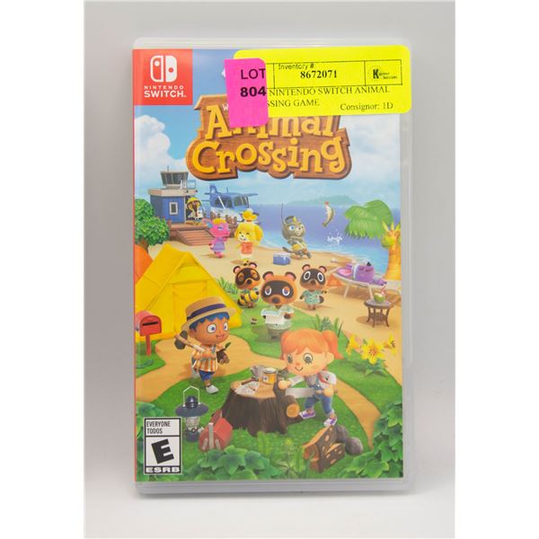 NEW NINTENDO SWITCH ANIMAL CROSSING GAME