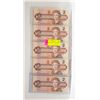 Image 1 : 5 X 1986 $2 BILLS IN SEQUENCE