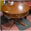 Image 1 : DUNCAN PHYFE STYLE DRUM TABLE WITH DRAWER 28"