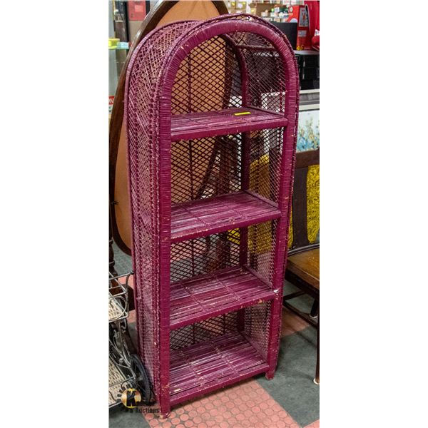 4 TIER WICKER SHELF