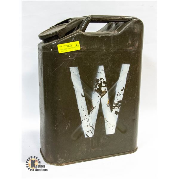 VINTAGE US ARMY METAL JERRY CAN