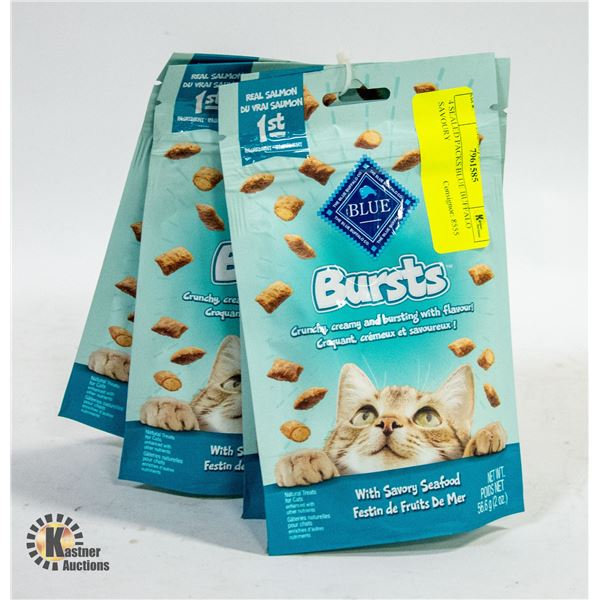 4 SEALED PACKS BLUE BUFFALO SAVOURY