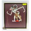 Image 1 : VINTAGE ANOMAN INDONESIAN SHADOW PUPPET IN FRAME