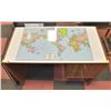 Image 1 : WORLD MAP DESK 41" X 21" X 29"