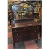 Image 1 : ANTIQUE MAKE-UP DESK VANITY WOOD 42"X18"X64"