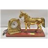 Image 1 : ANTIQUE HORSE CLOCK STATUE *DAMAGED - FOR REPAIR*