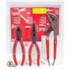 Image 1 : MILWAUKEE 3 PIECE COMFORT PLIERS SET