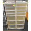 Image 1 : PLASTIC WHEELED DRAWER STORAGE UNITS (4)